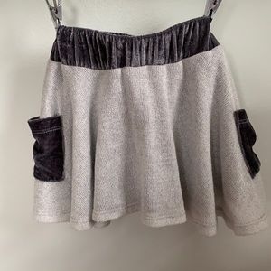 🇺🇸❄️✨💖 Velvet metallic silver toddler skirt 3t